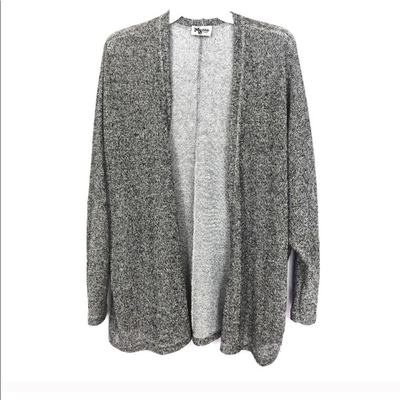 Show Me Your MuMu Grey Shimmer Drape Cardigan - Picture 1 of 7